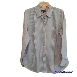 Talbots striped blouse Plus